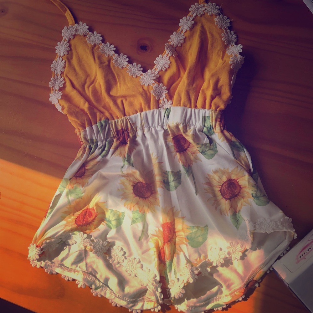 12-18 month Baby Sunflower Romper